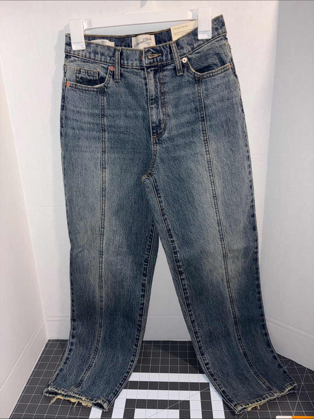 Universal Thread Women's Straight Leg Jeans in Faded Blue Denim